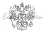 "Российский герб контуром"_179x191mm